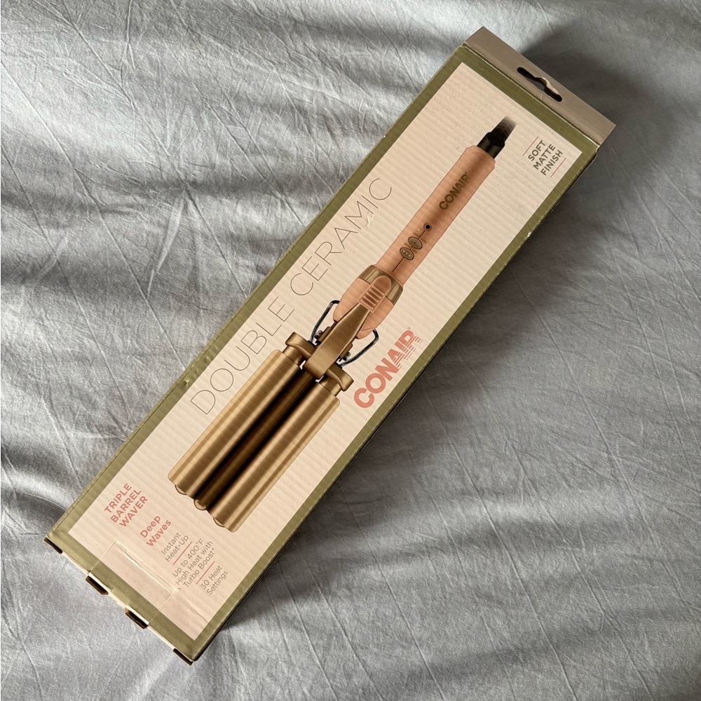 Conair Double Ceramic Hair Waver - Gold